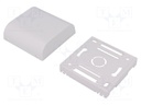Enclosure: wall mounting; X: 80mm; Y: 80mm; Z: 35mm; ABS; white