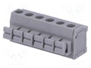 PCB terminal block; angled 90°; 5mm; ways: 6; on PCBs; 1.5mm2; 8A