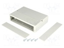 Enclosure: with panel; X: 90mm; Y: 62mm; Z: 20mm; ABS; grey