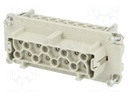 Connector: HDC; contact insert; female; C146; PIN: 16; 16+PE; 19A