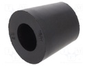 Grommet; caoutchouc; L: 19.5mm; -20÷80°C; Øcable: 11mm; black