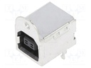 Socket; USB A; on PCBs; THT; PIN: 4; USB 2.0; gold-plated