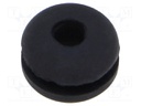 Grommet; black; UL94HB; TPR