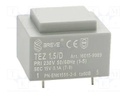Transformer: encapsulated; 1.5VA; 230VAC; 15V; 100mA; Mounting: PCB