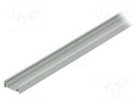 Profiles for LED modules; surface; natural; L: 1m; aluminium