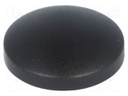 Button; round; black; Mat: plastic
