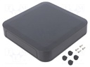 Enclosure: with panel; PF; X: 150mm; Y: 150mm; Z: 30mm; ABS; dark grey