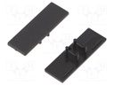 Cap for LED profiles; black; ABS; with the inscription TOPMET