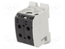 Splice terminal: rail; STB; 95mm2; ways: 1; terminals: 4; black; TS35