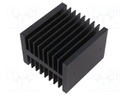 Heatsink: extruded; H; black; L: 70mm; W: 50mm; H: 69mm; aluminium