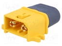 Plug; DC supply; XT60; male; PIN: 2; for cable,holders; soldered
