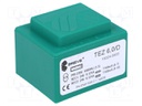 Transformer: encapsulated; 6VA; 230VAC; 24V; 24V; 125mA; 125mA; IP00
