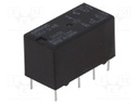 Relay: electromagnetic; DPDT; Ucoil: 24VDC; 0.5A/125VAC; 2A/30VDC
