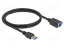 Cable; USB A plug,USB B socket; 1m; black; 26AWG,27AWG; 5Gbps