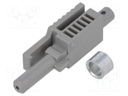Toslink component: latching connector