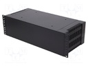Enclosure: 19" standard; 3U; black; Enclos.mat: ABS; Y: 203mm