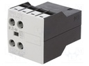 Auxiliary contacts; Leads: screw terminals; Mounting: front