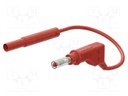 Test lead; 19A; banana plug 4mm,angular banana plug 4mm; Len: 1m
