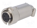 Plug; Connector: circular; RM; female; PIN: 5; bayonet; 5A; 350V; 8mm
