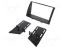 Radio mounting frame; Kia; 2 DIN; matt black