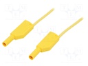 Test lead; silicone; 1m; yellow; 19A; 1kV; Cond.cross sec: 1mm2