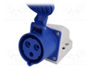 Connector: AC supply; socket; female; 32A; 230VAC; IEC 60309; IP44