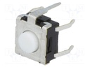 Microswitch TACT; SPST-NO; Pos: 2; 0.05A/24VDC; THT; none; 1.57N