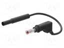 Test lead; 19A; banana plug 4mm,angular banana plug 4mm; Len: 2m