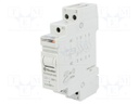 Relay: installation; bistable; NC + NO; 230VAC; Mounting: DIN; 16A