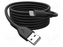 Cable; USB 2.0; Apple Lightning plug,USB A plug; nickel plated