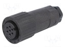 Connector: circular; plug; Series: CM; IP67; PIN: 7(6+1); female; 10A