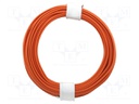 Wire; stranded; Cu; 0.5mm2; orange; PVC; 60V; 10m; Class: 5