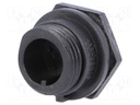 Connector: circular; socket; male; PIN: 6; w/o contacts; IP68; 125V