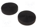 Tape: hook and loop; W: 25mm; L: 5m; Thk: 3mm; caoutchouc; black