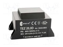 Transformer: encapsulated; 20VA; 400VAC; 24V; 833.3mA; IP00; 600g
