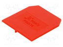 End/partition plate; Application: ZUG-G10; red; Width: 1.5mm