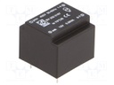 Transformer: encapsulated; 0.35VA; 400VAC; 12V; 29mA; Mounting: PCB