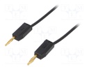 Test lead; PVC; 0.5m; black; 10A; 60VDC; Cond.cross sec: 0.5mm2