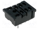 Socket; PIN: 8; 15A; 250VAC; H: 12mm; W: 22mm; Mounting: PCB; -25÷55°C