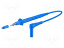 Test lead; PVC; 1m; blue; 20A; Plating: nickel plated