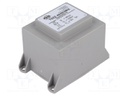 Transformer: encapsulated; 45VA; 230VAC; 9V; 5A; Mounting: PCB; IP00