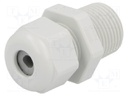 Cable gland; NPT3/8"; IP68; Mat: polyamide; light grey; UL94V-0