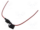 Fuse holder; 19mm; 30A; on cable; Leads: 2 leads; UL94V-0; IP67; 32V