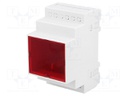 Enclosure: for DIN rail mounting; Y: 90mm; X: 52mm; Z: 65mm; grey