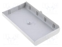 Enclosure: enclosure base; X: 70mm; Y: 123mm; Z: 14.5mm; ABS; grey