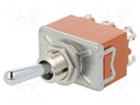 Switch: toggle; Pos: 3; DP3T; ON-OFF-ON; 15A/250VAC; 15A/30VDC