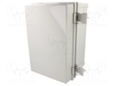 Enclosure: wall mounting; X: 200mm; Y: 300mm; Z: 180mm; CAB; grey