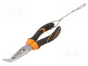 Pliers; half-rounded nose; 200mm