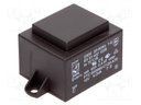 Transformer: encapsulated; 6VA; 230VAC; 15V; 400mA; Mounting: PCB