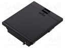 Holder; AA,R6; Batt.no: 3; black; with flap
